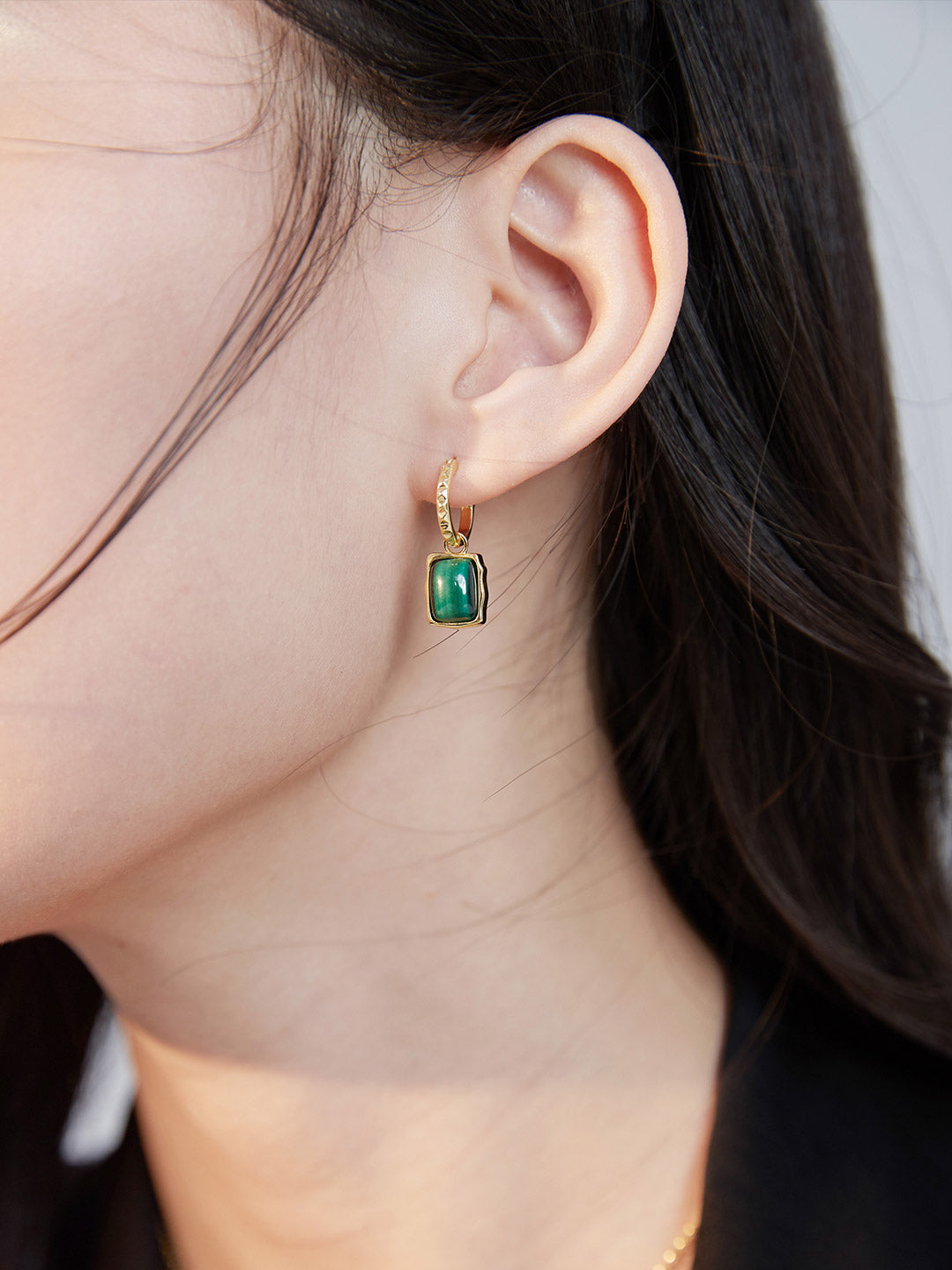 Malachite Earring