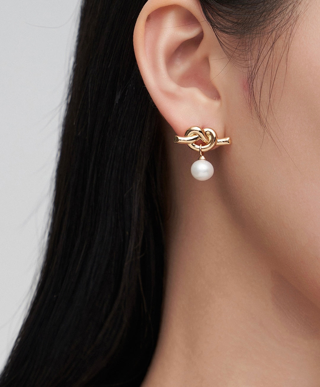 Love Knot Pearl Earring